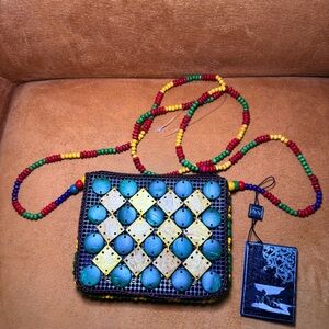 MMS Design Studio Multicolor Beaded Crossbody Bag